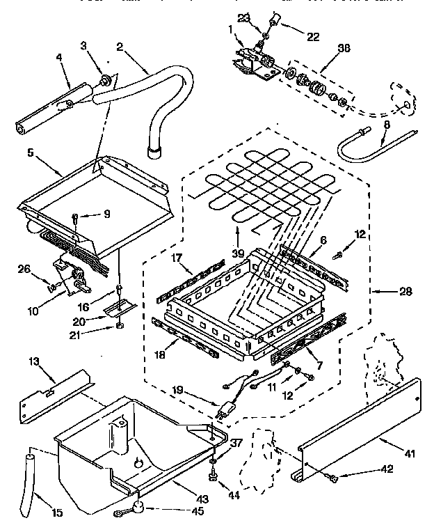 Evaporator,ice cutter grid&water