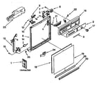 Kenmore 6651674192 frame and console parts diagram