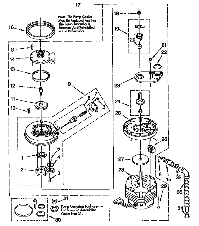Pump and motor