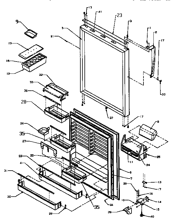 Refrigerator door