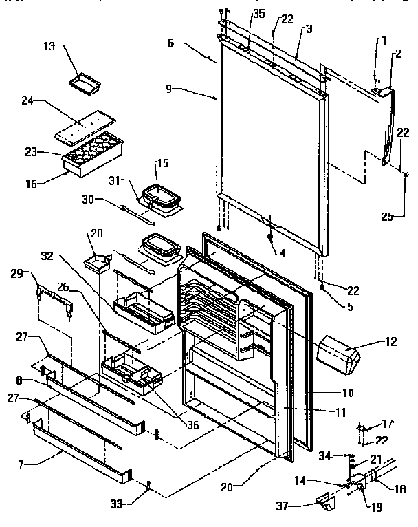 Refrigerator door