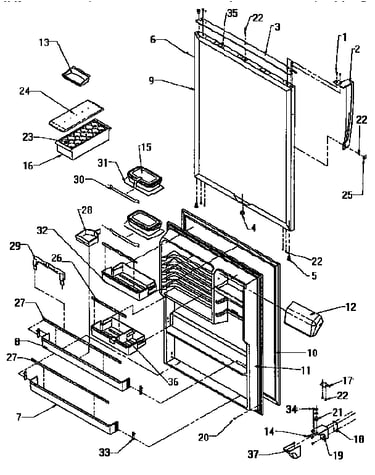 Refrigerator door
