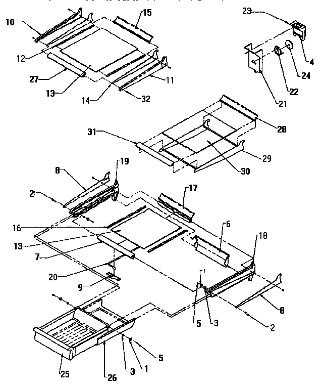 Cabinet shelving