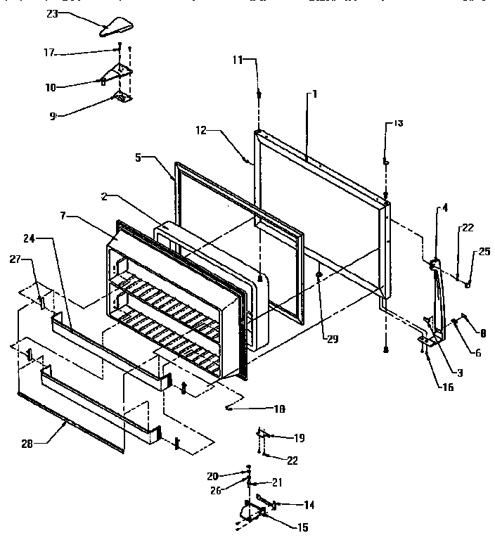 Freezer door