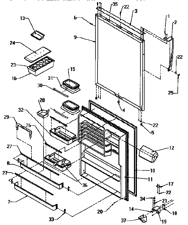 Refrigerator door