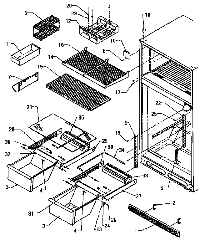 Cabinet shelving