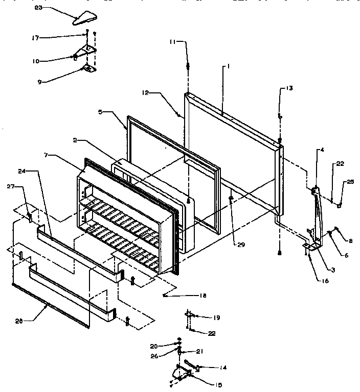 Freezer door