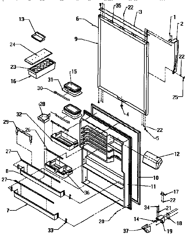 Refrigerator door