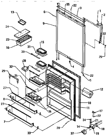 Refrigerator door