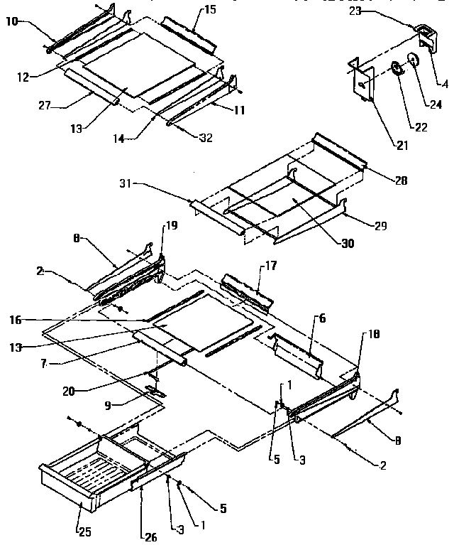 Cabinet shelving