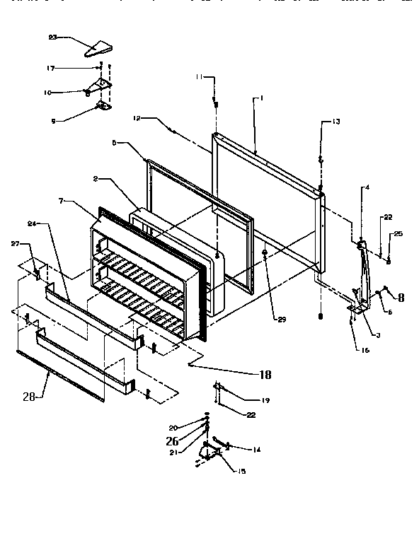 Freezer door