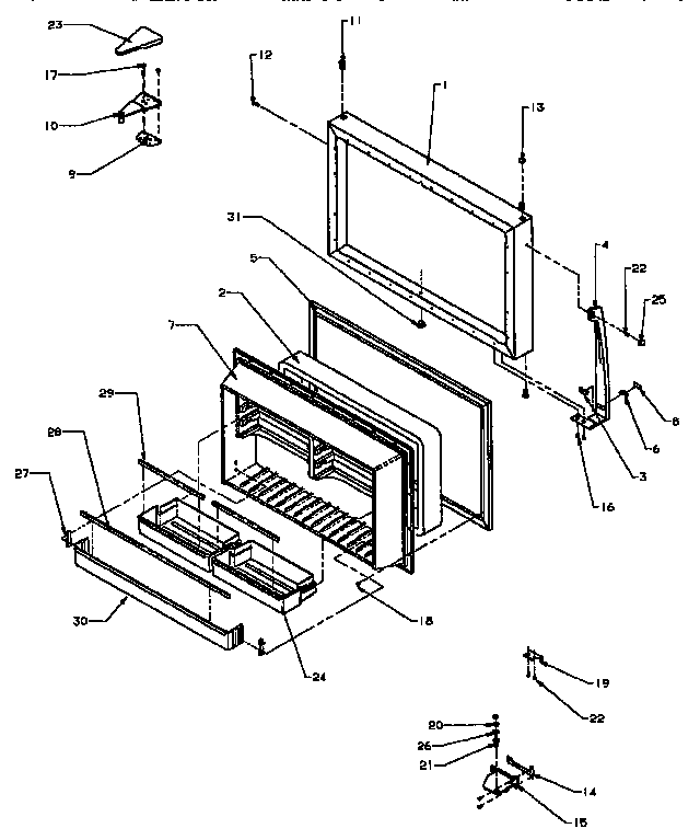 Freezer door