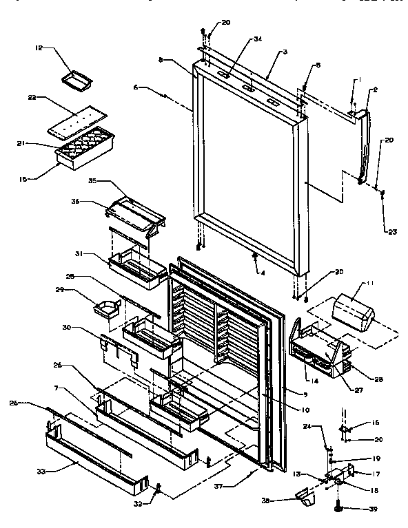 Refrigerator door
