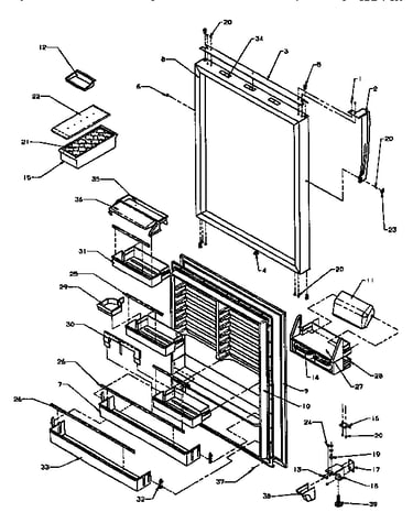 Refrigerator door