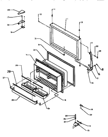 Freezer door