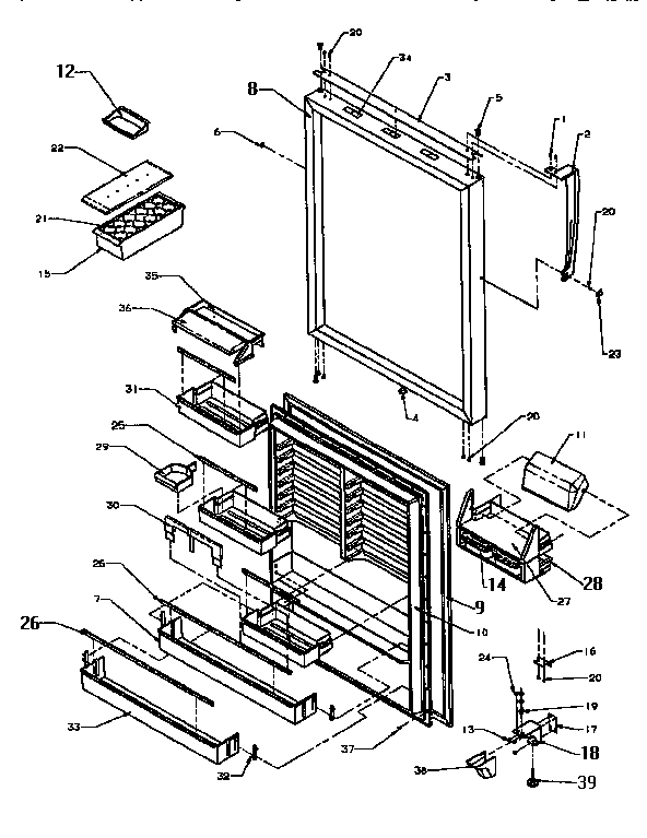 Refrigerator door