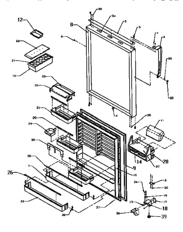 Refrigerator door