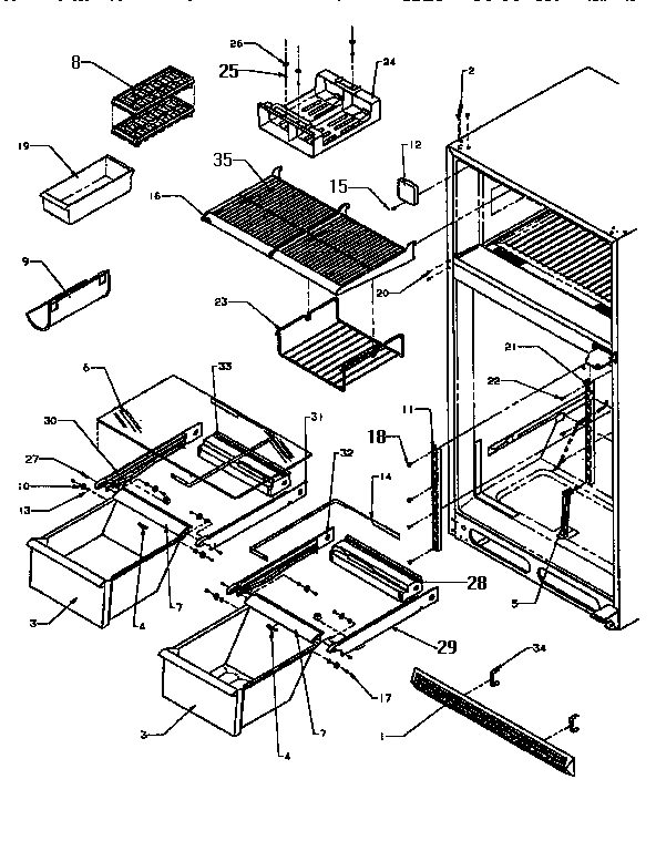 Cabinet shelving