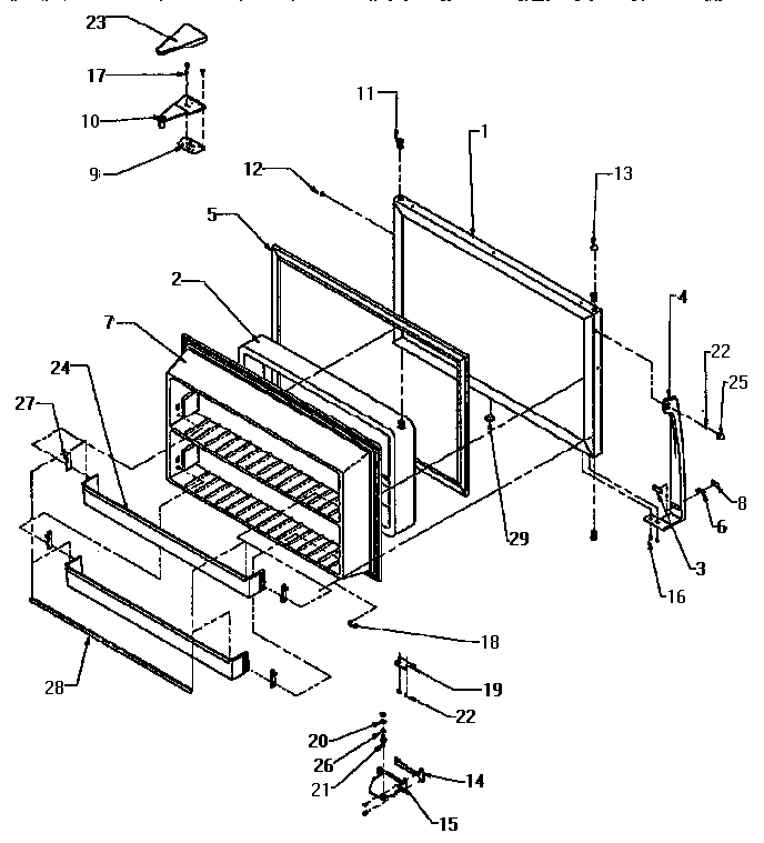Freezer door