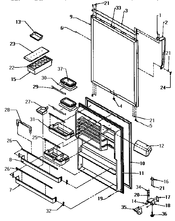 Refrigerator door