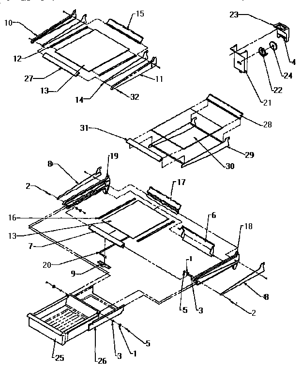 Cabinet shelving