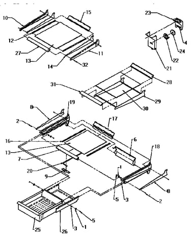 Cabinet shelving