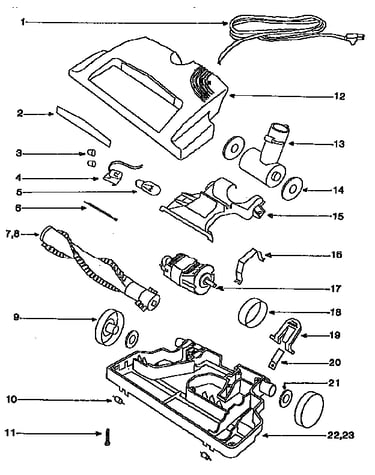 Nozzle and motor assembly
