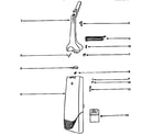 Eureka 6435AT handle and bag housing diagram