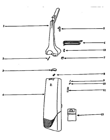 Handle and bag housing