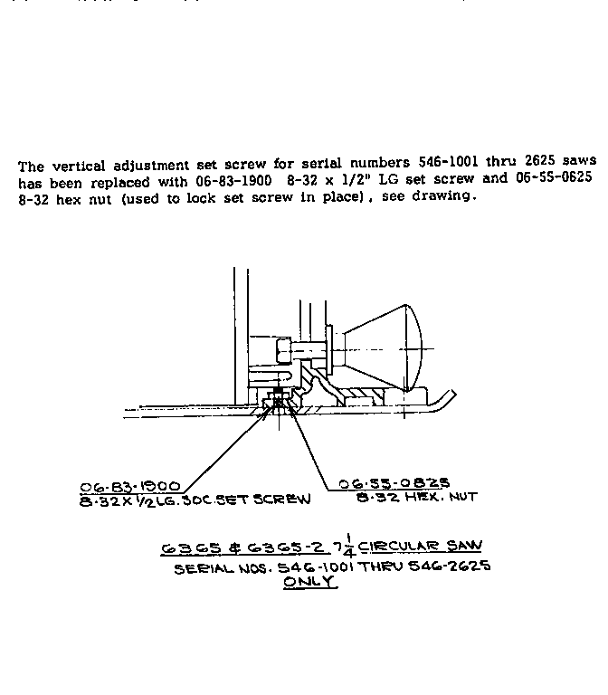 Vertical adjustment instruction