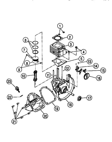 Cylinder and crankcase
