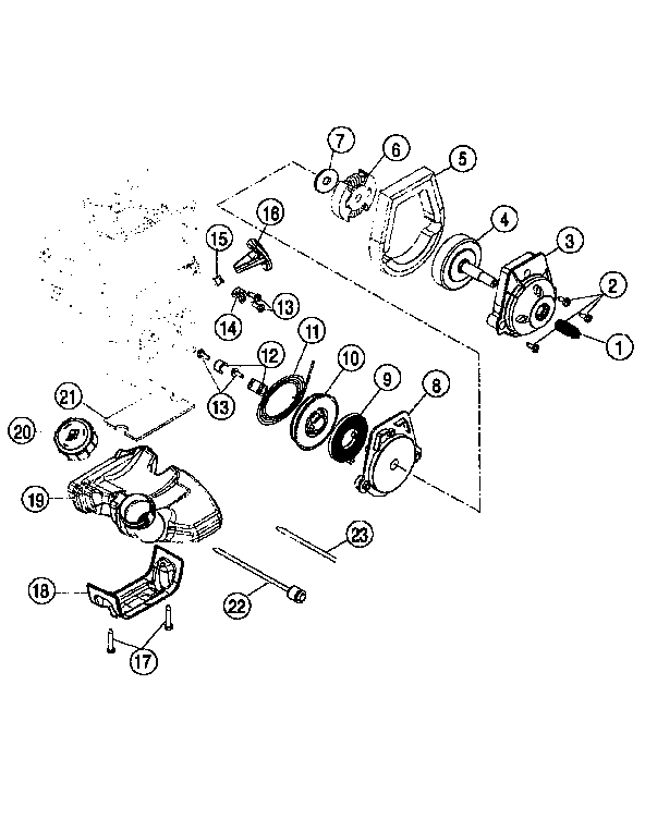 Clutch,starter module&fuel tank