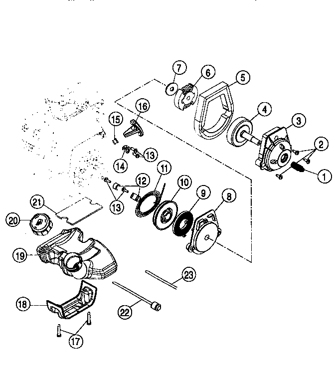 Clutch,starter module & fuel tank
