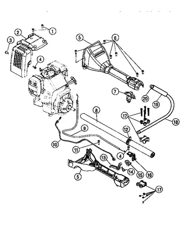 Handle and upper boom assembly