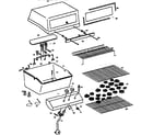 Kenmore 920153040 grill and burner section diagram