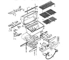 Kenmore 920108832 grill and burner section diagram