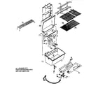 Kenmore 920105940 grill and burner section diagram