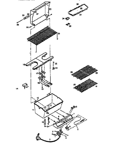 Grill and burner section