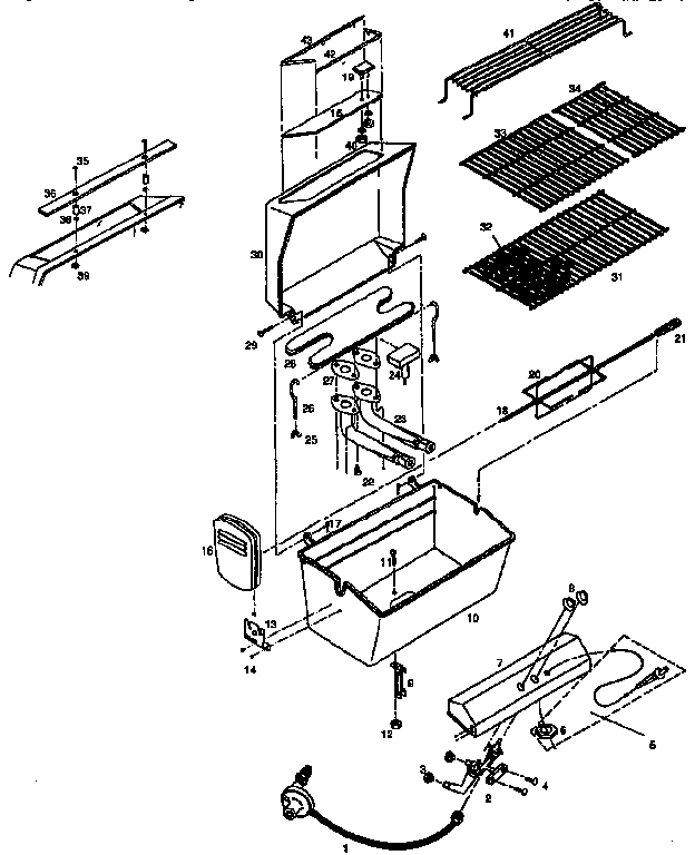 GRILL AND BURNER SECTION