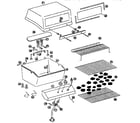 Kenmore 92010592 grill and burner section diagram