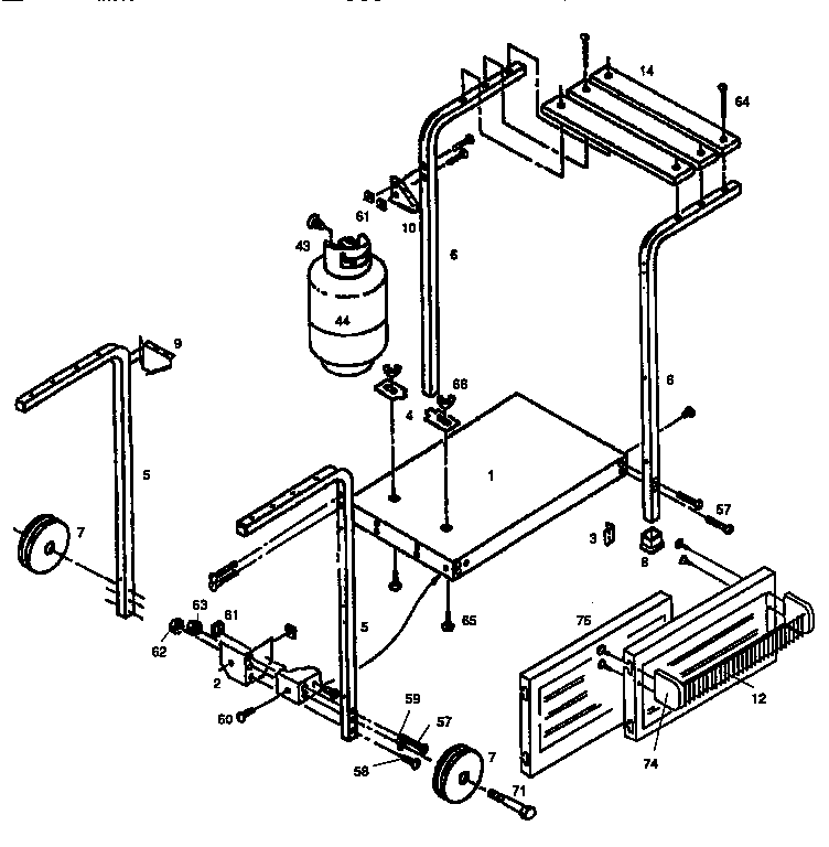 Deluxe cart with side burner