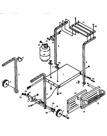 Deluxe cart with side burner