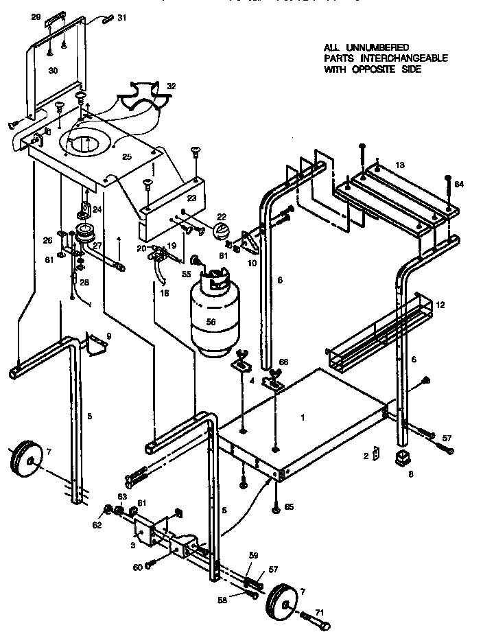 DELUXE CART WITH SIDE BURNER