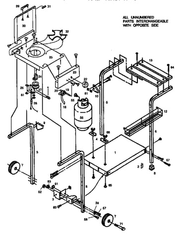 Deluxe cart with side burner