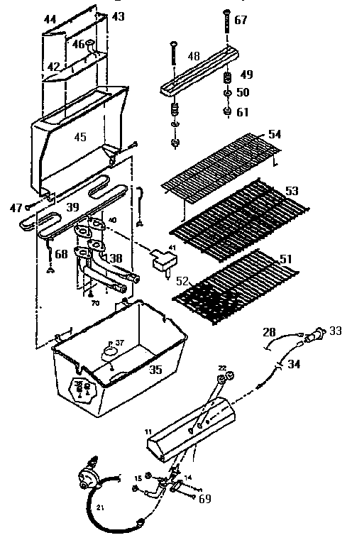 GRILL AND BURNER SECTION