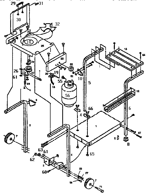 DELUXE CART WITH SIDE BURNER