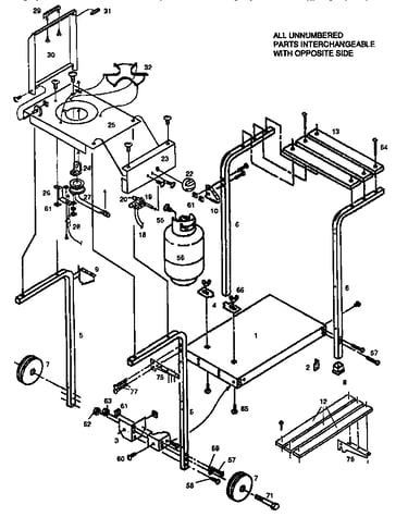 Deluxe cart with side burner