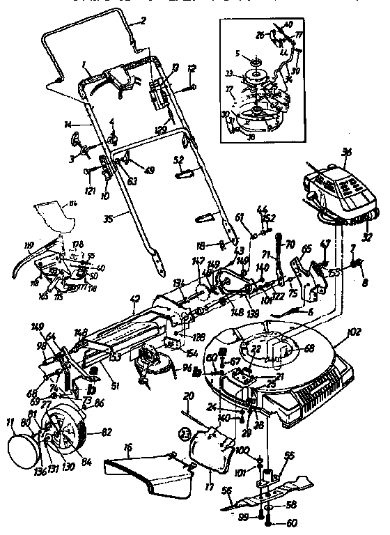 21" mulching rotary mower