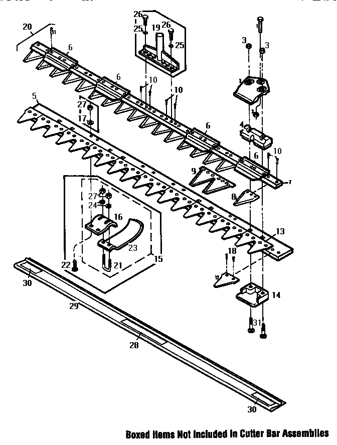 Cutter bar assemblies