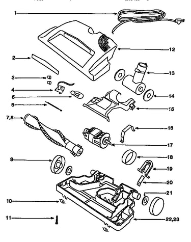Nozzle and motor assembly